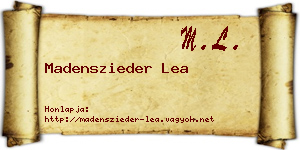 Madenszieder Lea névjegykártya